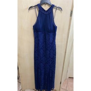 Nightway, Navy Blue, long  party dress